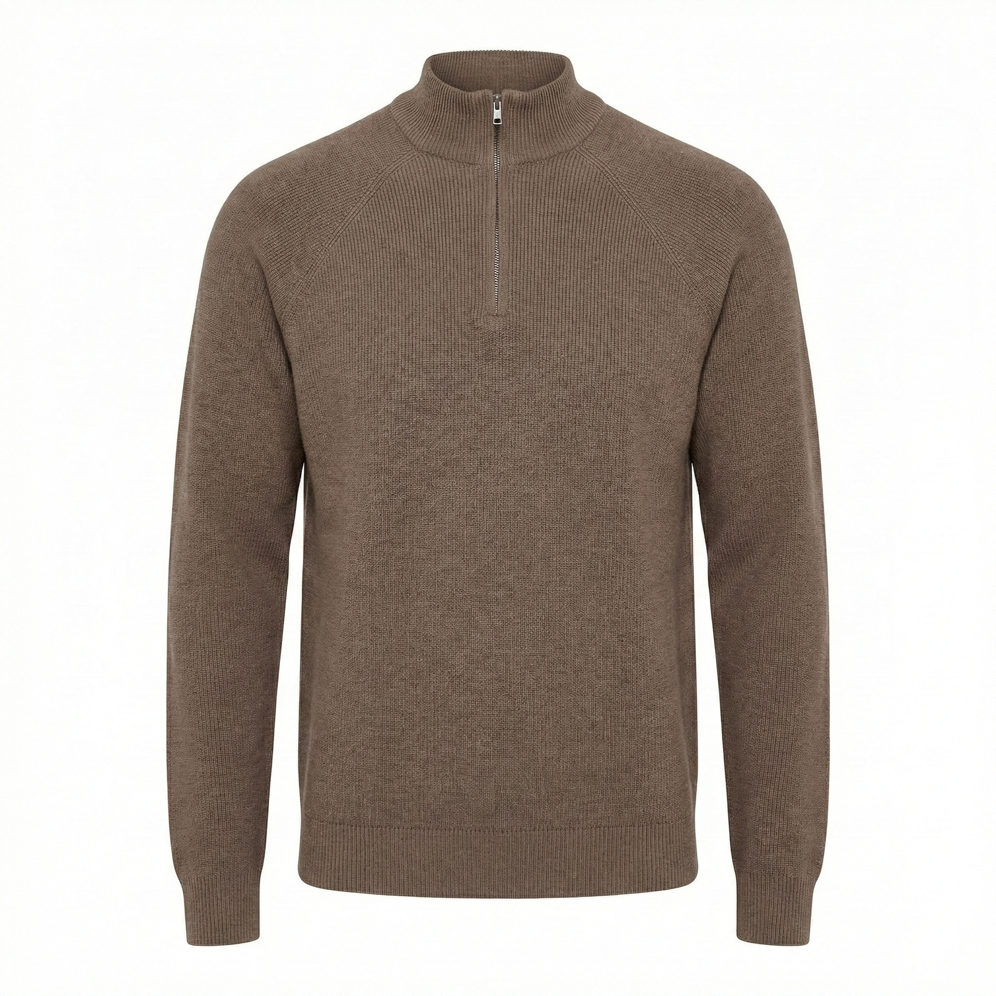 Men's Ribbed Knit Half-Zip Jumper