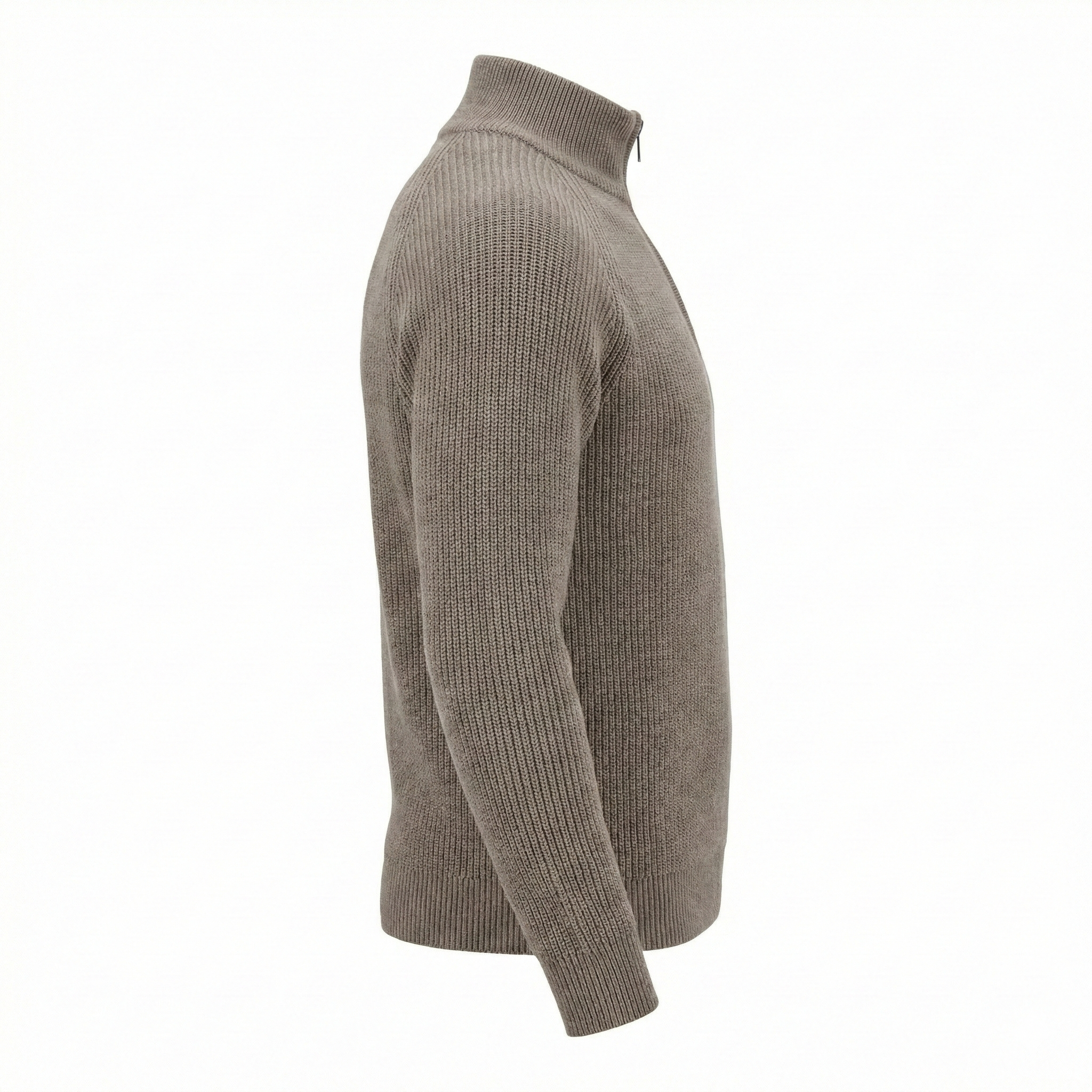 Men's Ribbed Knit Half-Zip Jumper